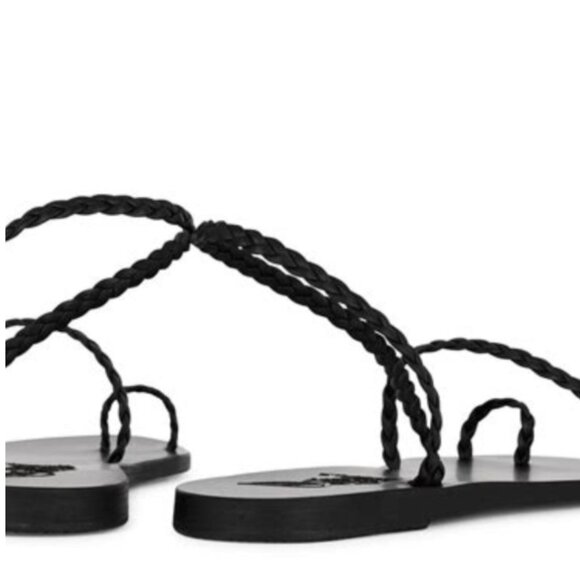Ancient Greek Sandals Eleftheria Black Braided Leather Size 7 | Minimalist Black - Picture 11 of 11